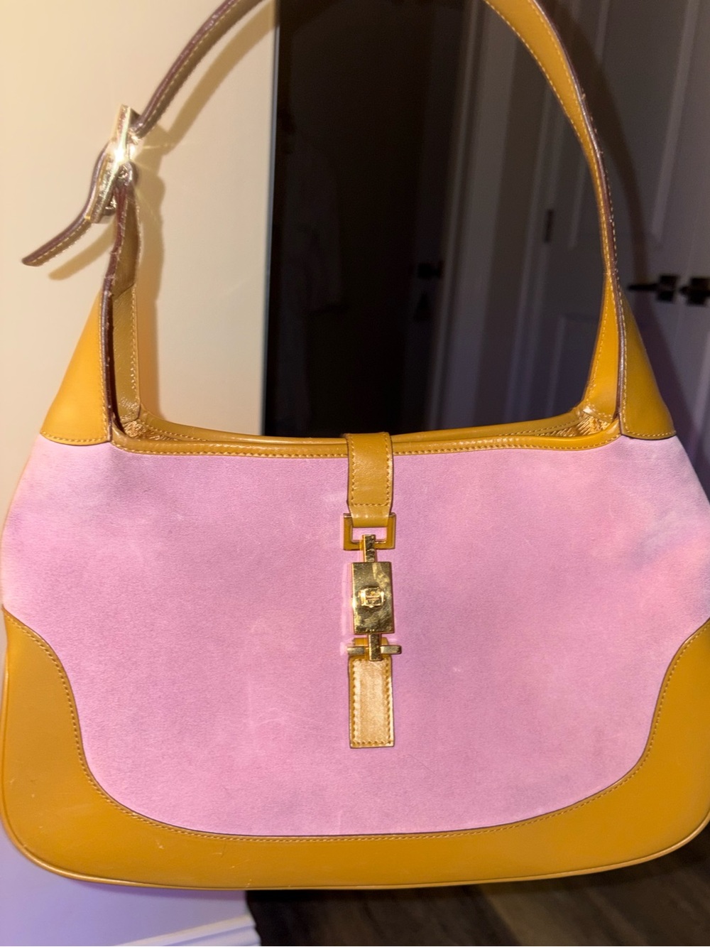 Gucci Vintage Suede Jackie 1961 handbag (read description+ see photos on strap) - Picture 14 of 16